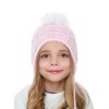 Dívčí pletená čepice - 9822 - růžová