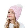 Dívčí pletená čepice - 9822 - růžová — Marhatter