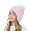 Dívčí pletená čepice - 9822 - růžová