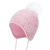 Dívčí pletená čepice - 9822 - růžová