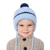 Chlapecká kojenecká pletená čepice - 9635 - světle modrá - pro obvod hlavy 50 cm