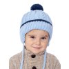 Chlapecká kojenecká pletená čepice - 9635 - světle modrá - pro obvod hlavy 50 cm