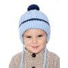 Chlapecká kojenecká pletená čepice - 9635 - světle modrá - pro obvod hlavy 50 cm