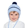 Chlapecká kojenecká pletená čepice - 9635 - světle modrá - pro obvod hlavy 50 cm