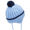 Chlapecká kojenecká pletená čepice - 9635 - světle modrá - pro obvod hlavy 50 cm
