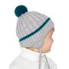 Chlapecká kojenecká pletená čepice - 9635 - světle šedá - pro obvod hlavy 50 cm