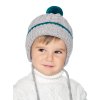 Chlapecká kojenecká pletená čepice - 9635 - světle šedá - pro obvod hlavy 50 cm