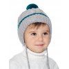 Chlapecká kojenecká pletená čepice - 9635 - světle šedá — Marhatter