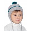 Chlapecká kojenecká pletená čepice - 9635 - světle šedá
