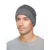 Pánská pletená čepice - 7733 - černo-bílá - pro obvod hlavy 59 cm