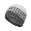 Pánská pletená čepice - 7733 - černo-šedá - pro obvod hlavy 59 cm