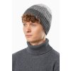 Pánská pletená čepice - 7733 - černo-šedá - pro obvod hlavy 59 cm