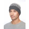 Pánská pletená čepice - 7733 - černo-šedá - pro obvod hlavy 59 cm