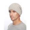 Pánská pletená čepice - 8030 - světle béžová - pro obvod hlavy 59 cm