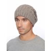 Pánská pletená čepice - 8030 - šedá/béžová - pro obvod hlavy 59 cm