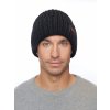Pánská pletená čepice - 8649 - černá - pro obvod hlavy 59 cm