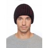 Pánská pletená čepice - 9768 - černá/červená - pro obvod hlavy 59 cm