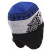 Pánská pletená čepice - 9784 - šedo-modrá