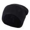 Pletená čepice pro teenagery - 9004 - černá - pro obvod hlavy 56 cm
