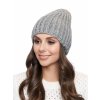 Dámská pletená čepice - 9571 - šedá - pro obvod hlavy 58 cm