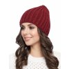 Dámská pletená čepice - 9571 - bordo - pro obvod hlavy 58 cm