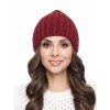 Dámská pletená čepice - 9571 - bordo - pro obvod hlavy 58 cm
