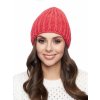 Dámská pletená čepice - 9571 - červená - pro obvod hlavy 58 cm