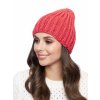 Dámská pletená čepice - 9571 - červená - pro obvod hlavy 58 cm