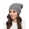 Dámská pletená čepice - 9568 - šedá
