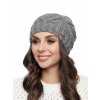 Dámská pletená čepice - 9568 - šedá - pro obvod hlavy 58 cm