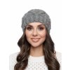Dámská pletená čepice - 9568 - šedá - pro obvod hlavy 58 cm