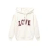 Dívčí mikina s kapucí Love - Mléčně bílá