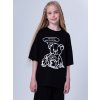 Dívčí pyžamo Teddy Bear - krátký rukáv, dlouhé kalhoty - černá - velikost 164