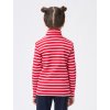 Dívčí rolák Proužek - červená - pruhy - velikost 122