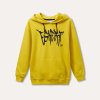 Chlapecká mikina s kapucí Graffiti - žlutá - velikost 170