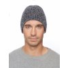 Pánská pletená čepice - 8963 - černo-šedá - pro obvod hlavy 59 cm