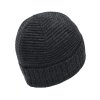 Pánská pletená čepice - 9029 - černá/tmavě šedá - pro obvod hlavy 59 cm