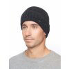 Pánská pletená čepice - 9029 - černá/tmavě šedá - pro obvod hlavy 59 cm
