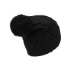 Dámská pletená čepice - 9568 - černá - pro obvod hlavy 58 cm