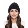 Dámská pletená čepice - 9571 - černá - pro obvod hlavy 58 cm