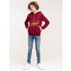 Chlapecká mikina s kapucí City - bordo - velikost 164