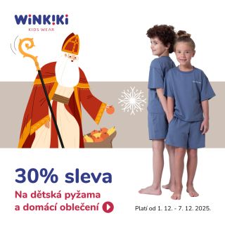 🎅 Poslední dny mikulášské akce! Do neděle 7. 12. můžete využít 30% slevu na dětská pyžama a domácí oblečení. Pokud máte...