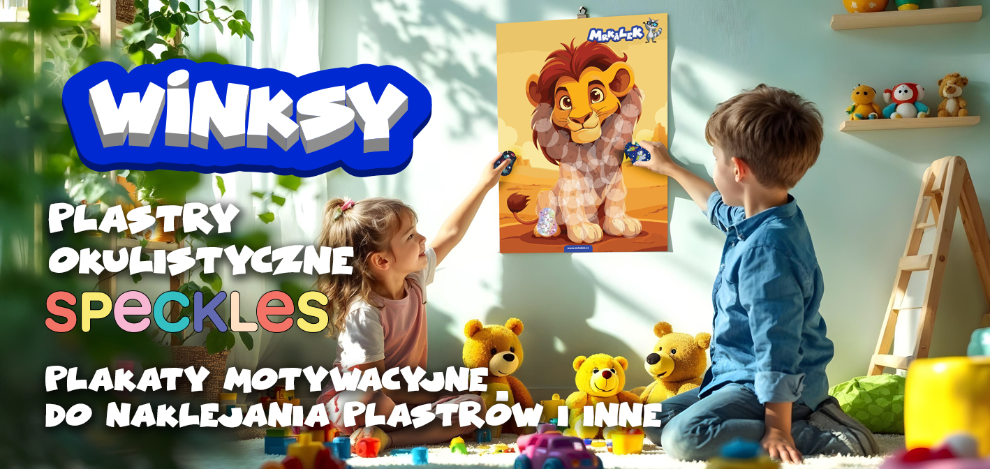 Okluzy SPECKLES Motywacyjne plakaty do plastrów okluzyjnych i wiele więcej