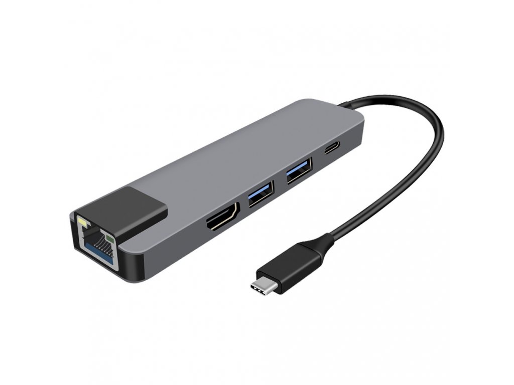 Type-C HUB/HDMI/RJ45/USB3.0/ (hliník)