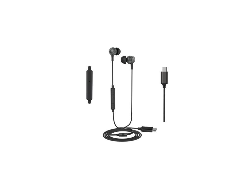 Słuchawki z końcówką Type-C - czarne