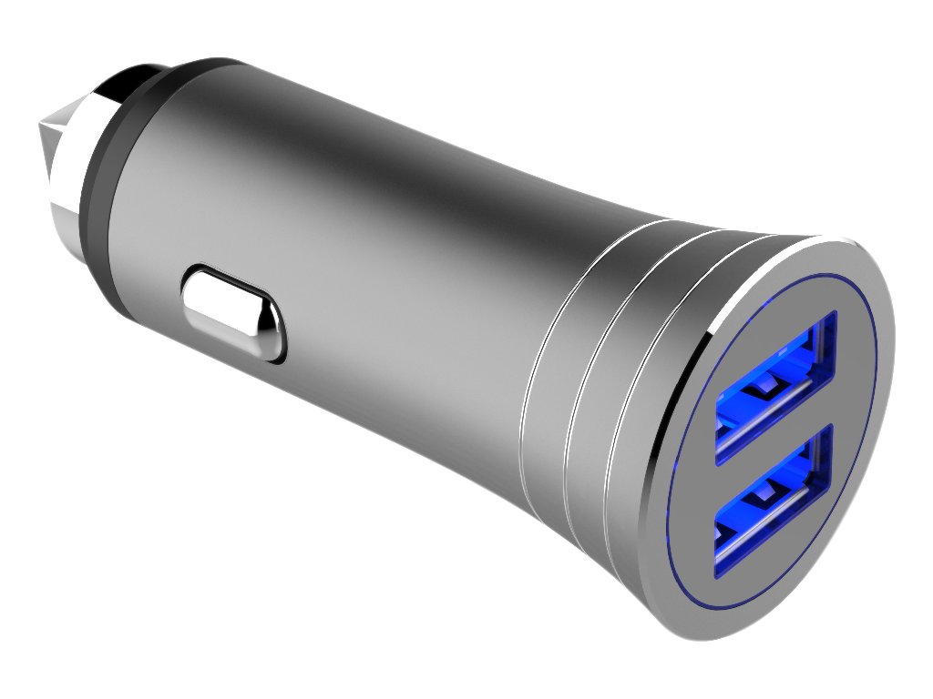 Autonabíječka 2xUSB/USB-A 30W s kabelem Type-C 1M