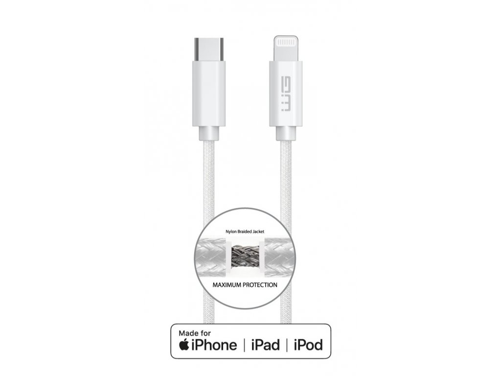 Datový kabel MFi Type C-Lightning 2m (Bílý)