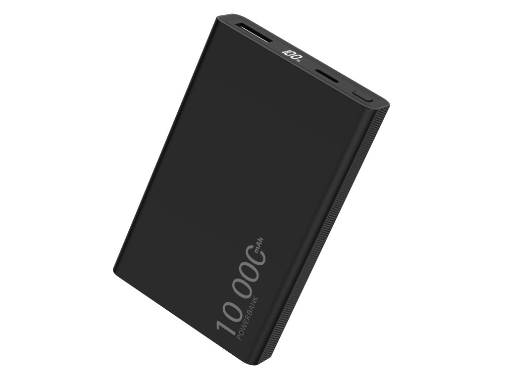 Powerbank 10000 mAh 2xUSB (USB-C PD 20W/USB-A QC 22.5W)+ kabel Type-C (Czarny)