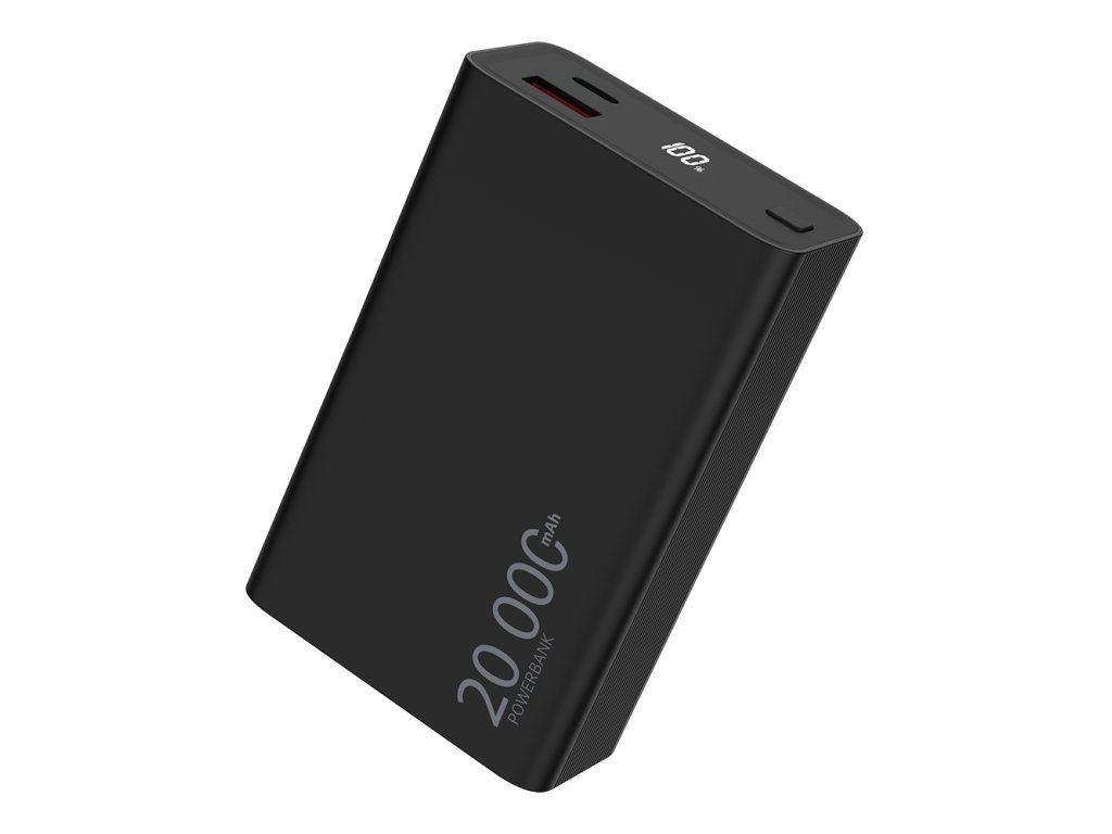 Powerbanka 20000 mAh 2xUSB/22.5W + kabel Type-C - černá