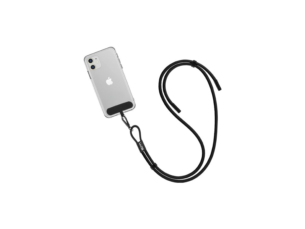 Crossbody lace strap z przewodem danych Type-C 60W - czarny